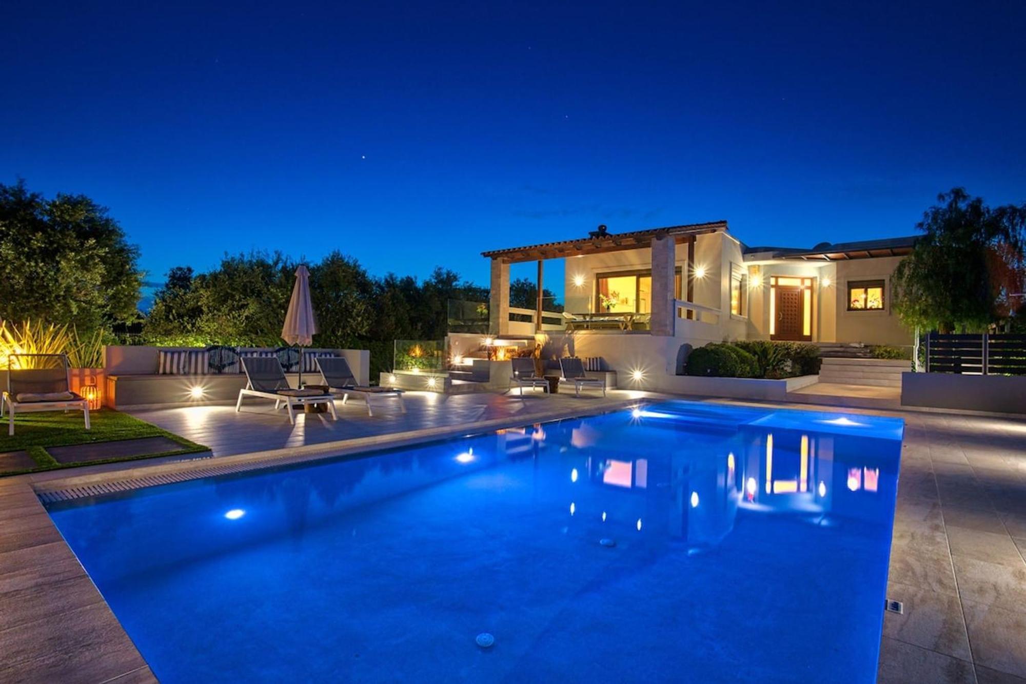 Villa Ampelaki - Premium Villa With Heated Pool Kounoupidhianá المظهر الخارجي الصورة