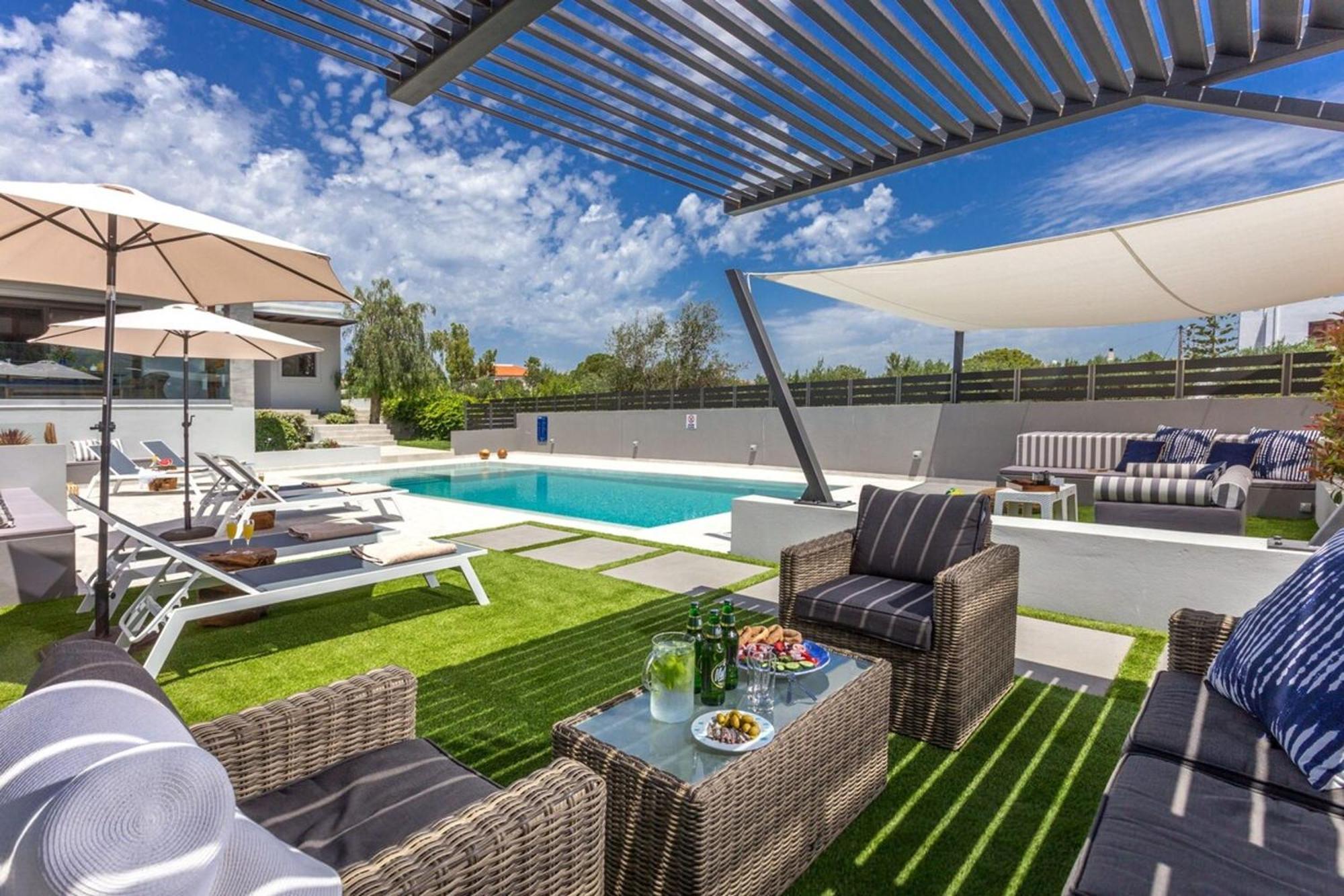 Villa Ampelaki - Premium Villa With Heated Pool Kounoupidhianá المظهر الخارجي الصورة