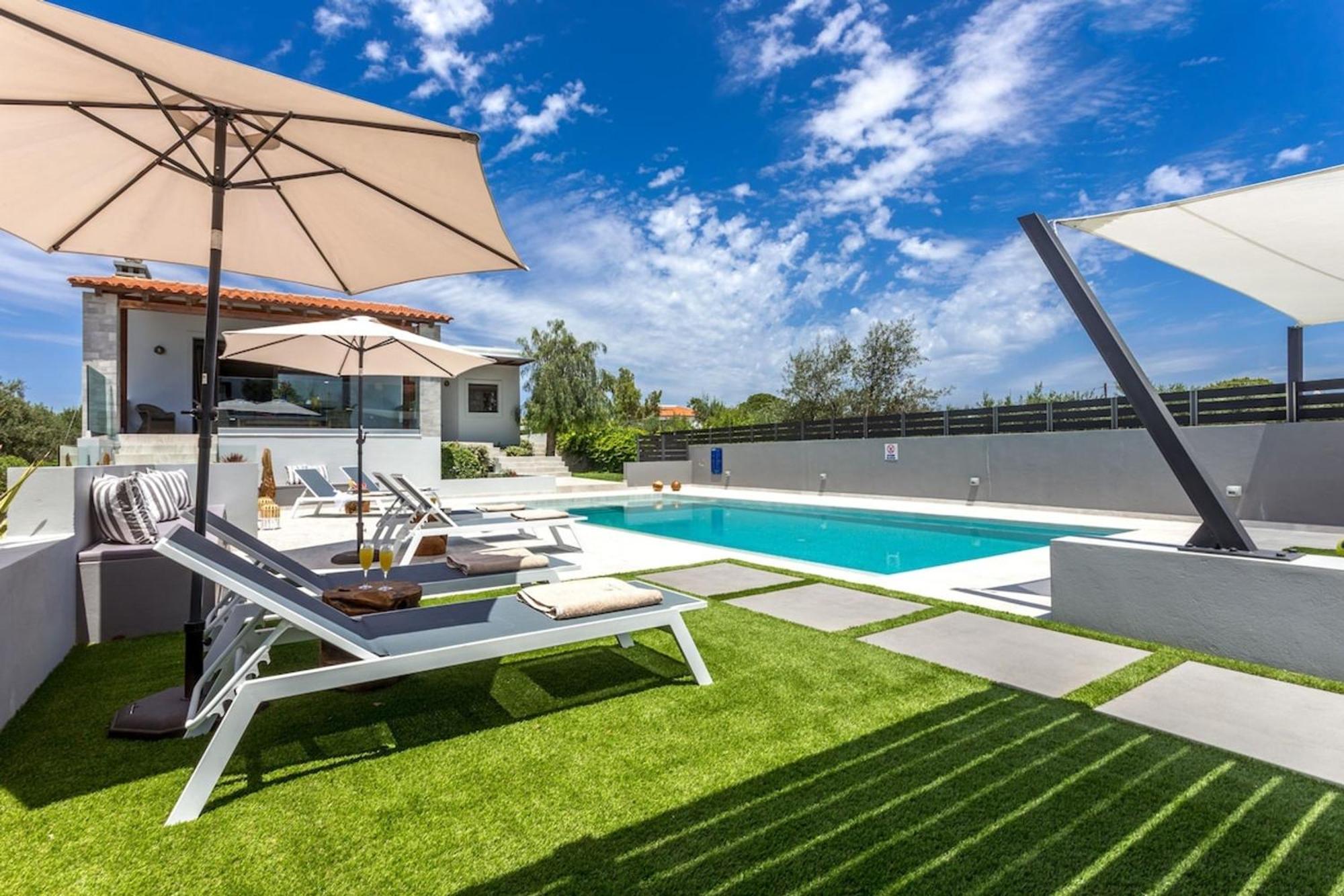 Villa Ampelaki - Premium Villa With Heated Pool Kounoupidhianá المظهر الخارجي الصورة