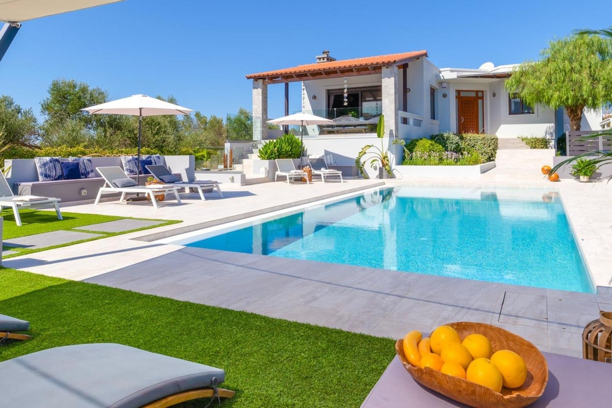 Villa Ampelaki - Premium Villa With Heated Pool Kounoupidhianá المظهر الخارجي الصورة